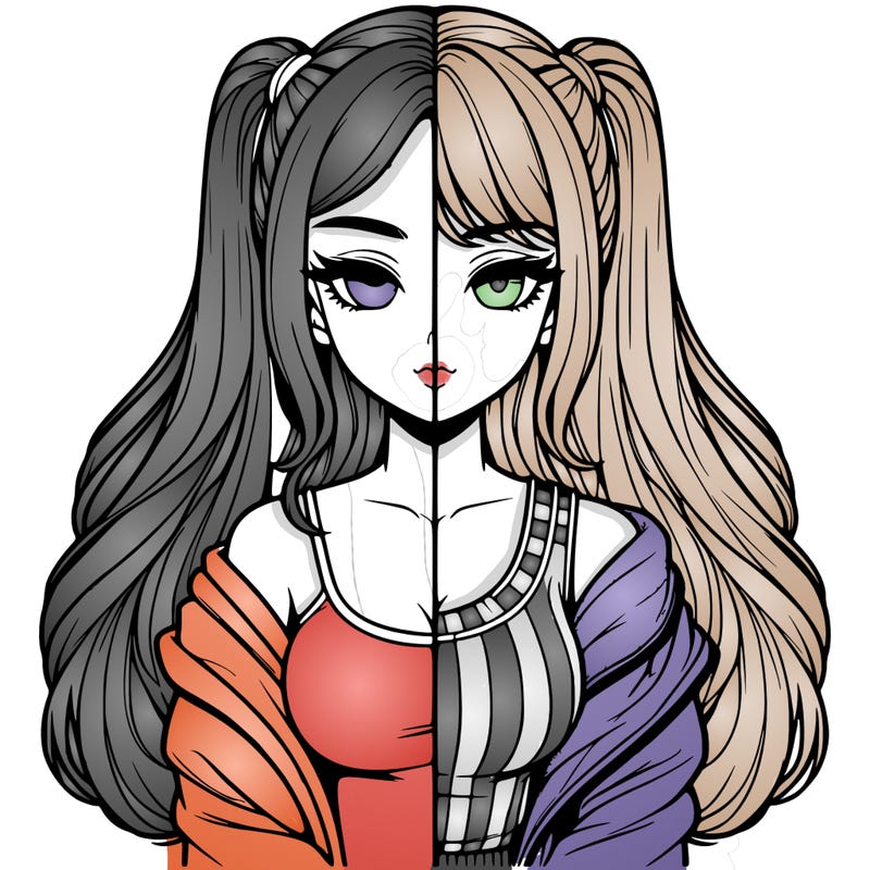 realistic girl split