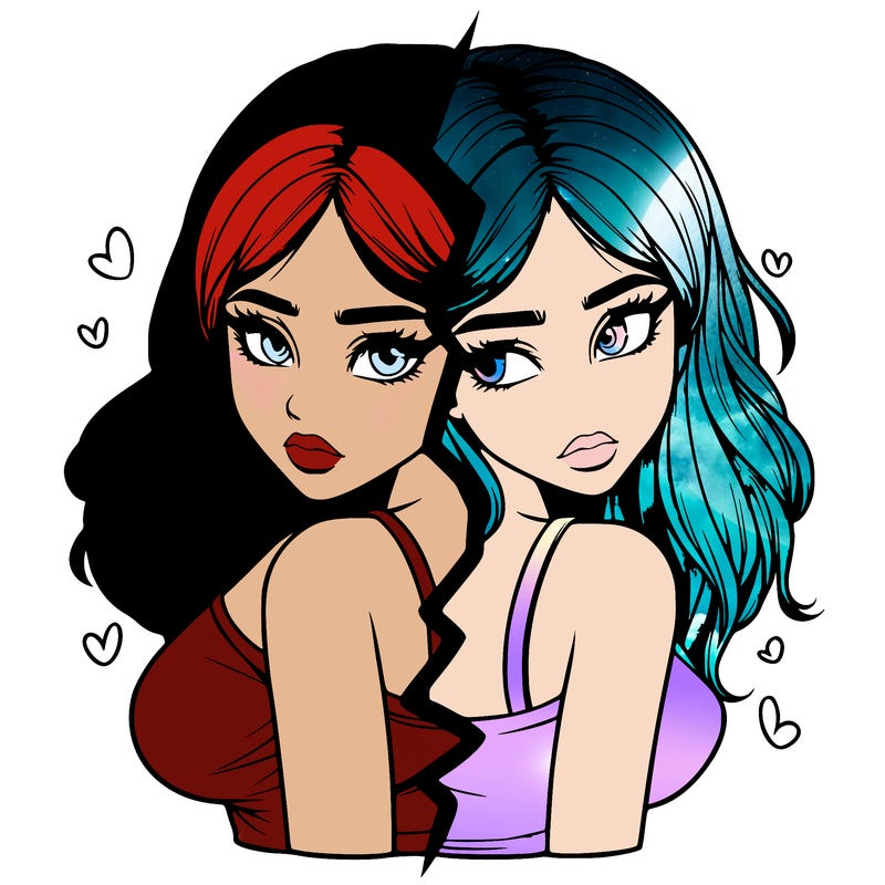 realistic girl split