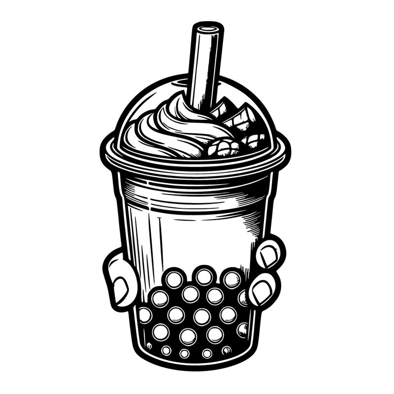 realistic boba tea