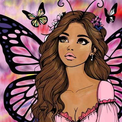 butterfly fairy realistic girl