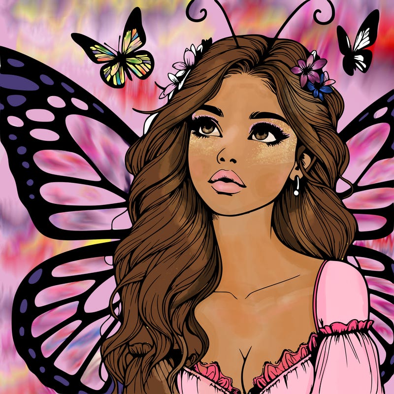 butterfly fairy realistic girl