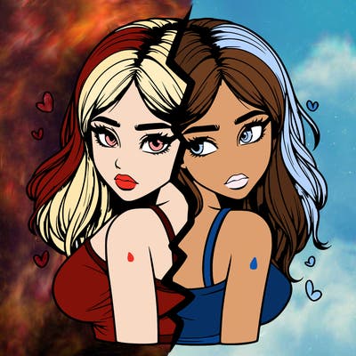 realistic girl split