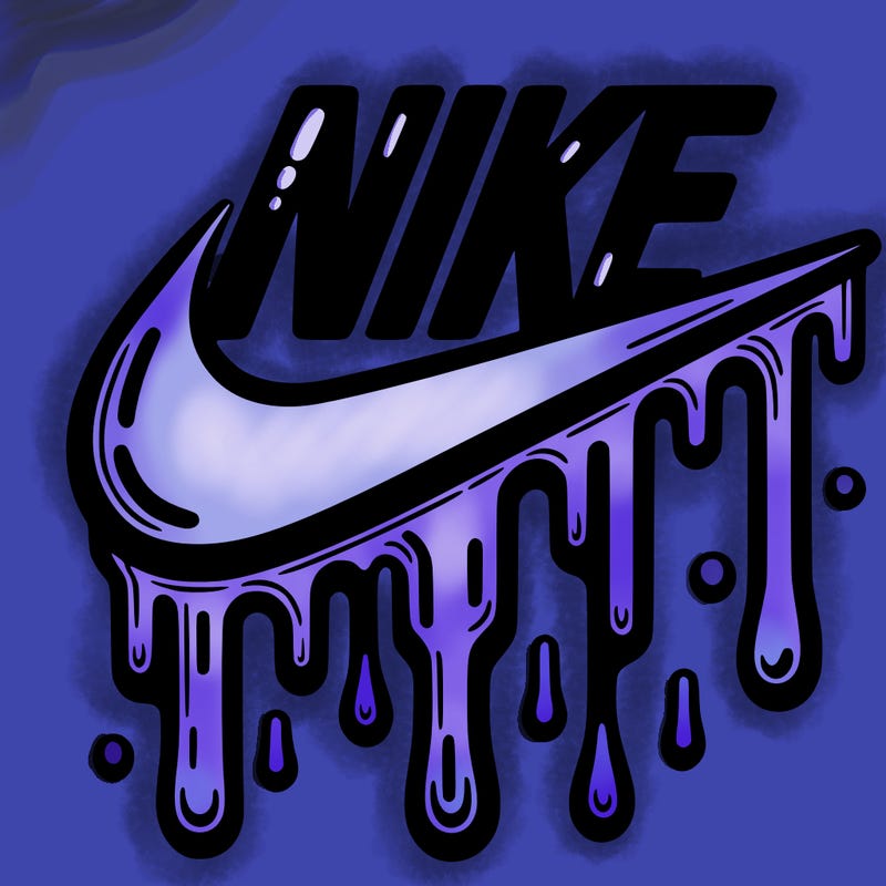 dripping nike logo