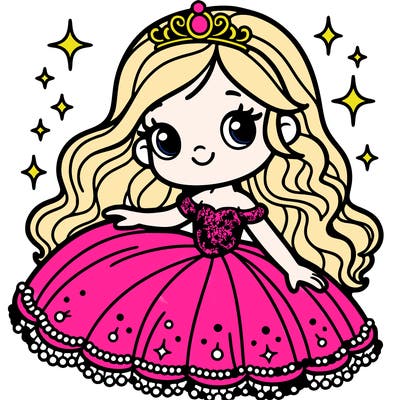 a princess in a shiny dress