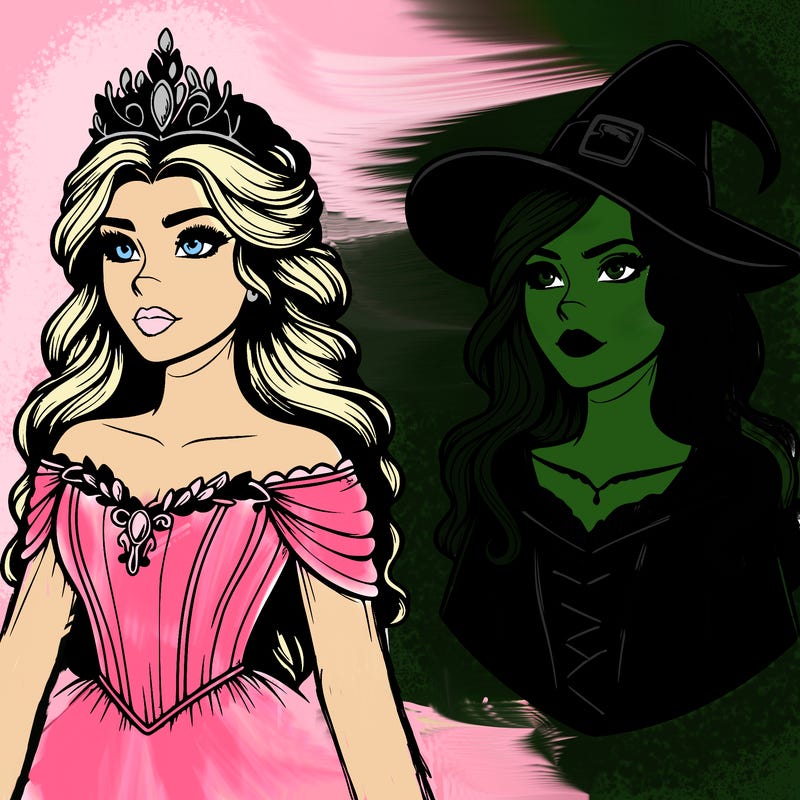 princess and witch realistic