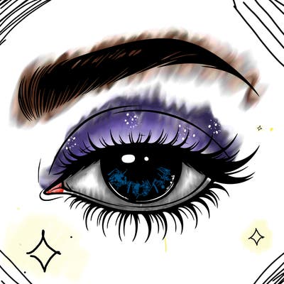 eye closed realistic