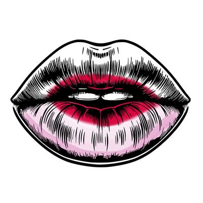 realistic mouth with lips