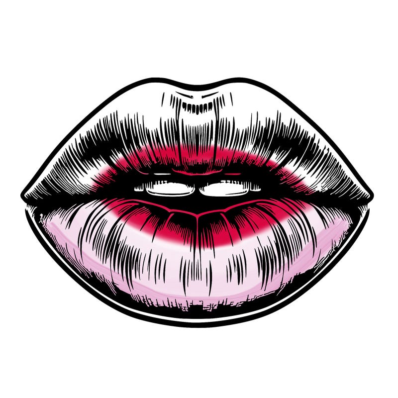 realistic mouth with lips