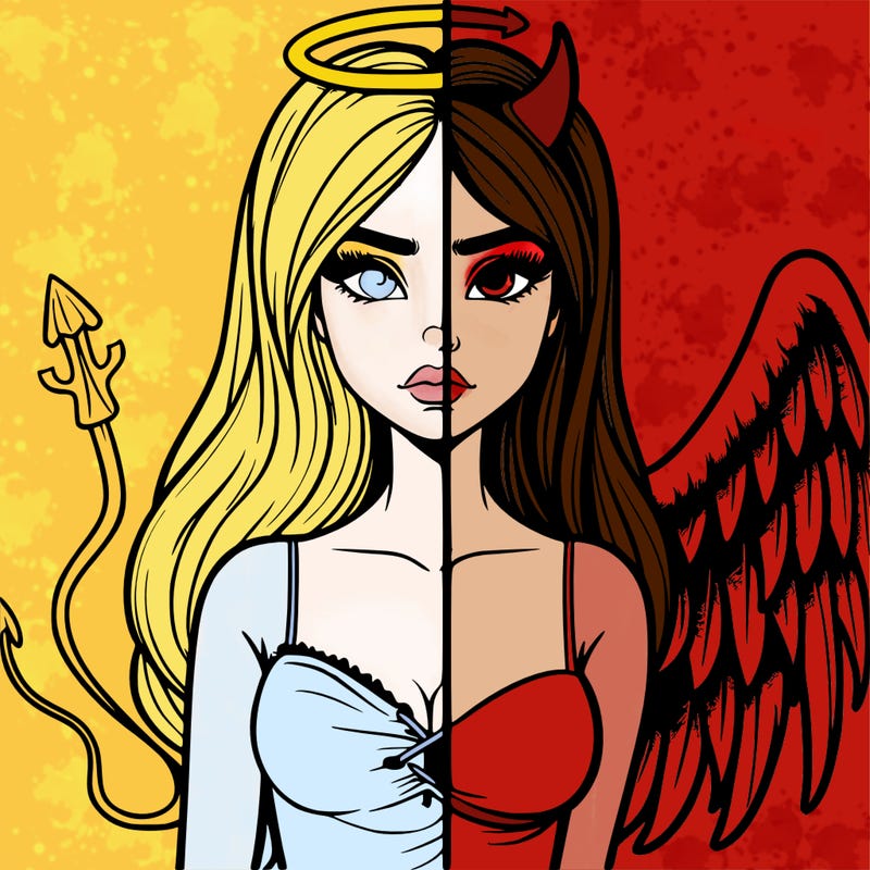 devil vs angel realistic girl