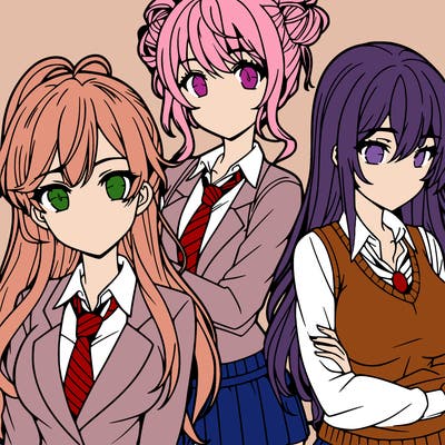 anime girls teenagers