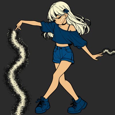 realistic girl danceing