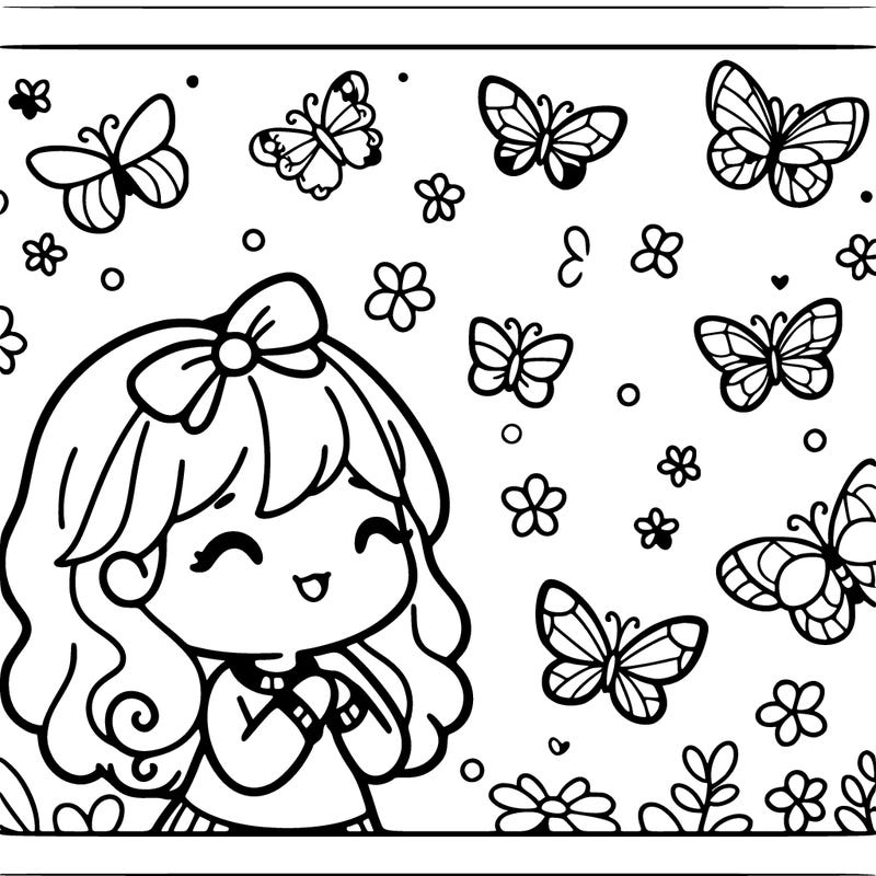 girl with butterfly's