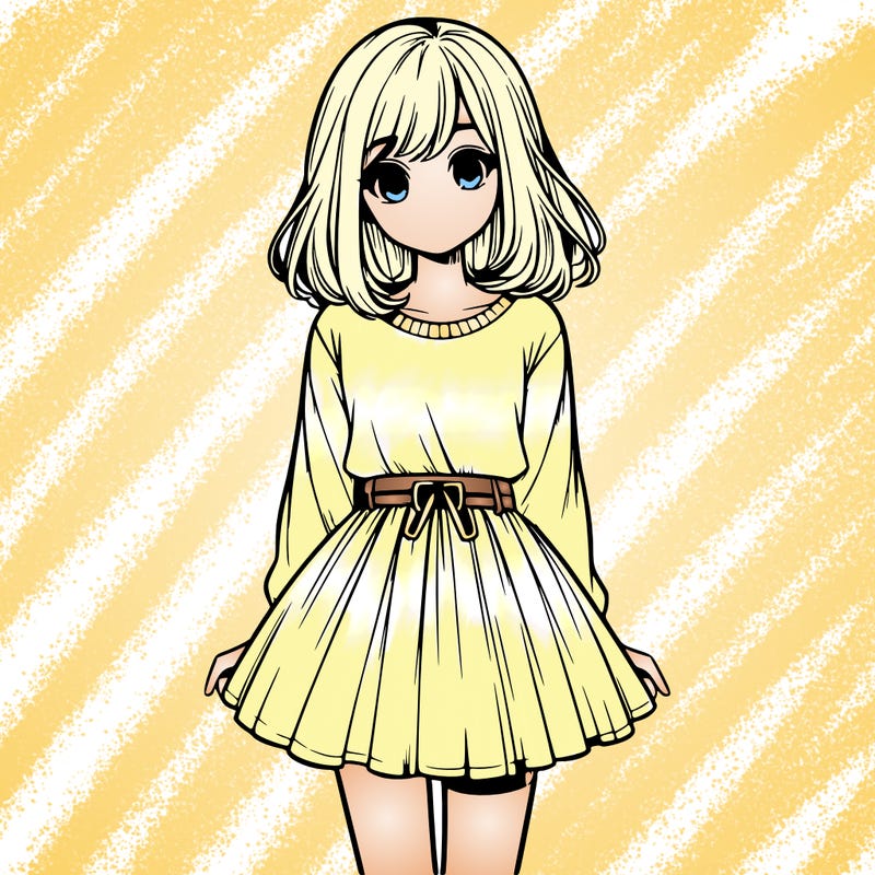 realistic girl with a skirt on