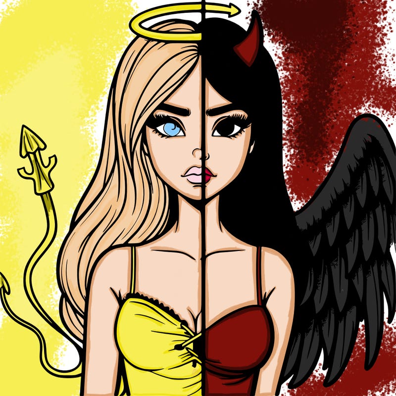devil vs angel realistic girl