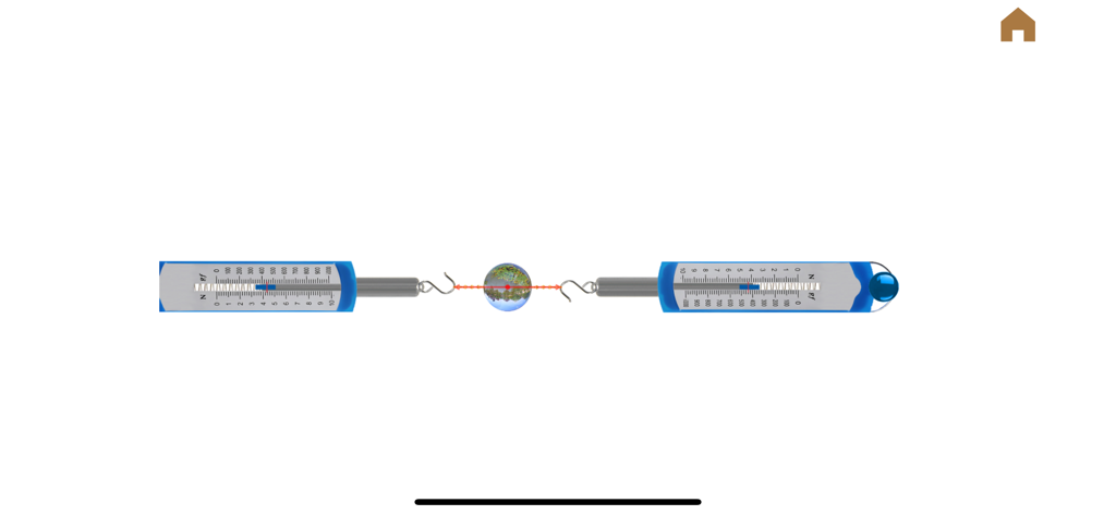 Phys. Lab - Physics simulation demonstrating the equilibrium of two forces using virtual spring balances