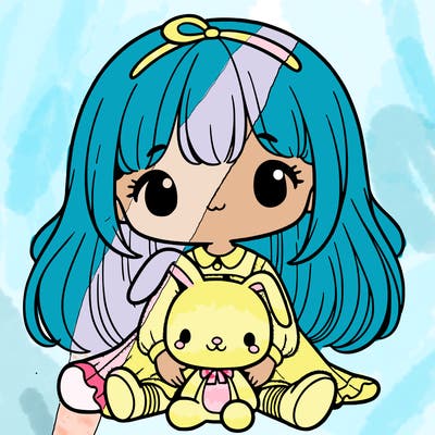 cute little girl with stuffed bunny