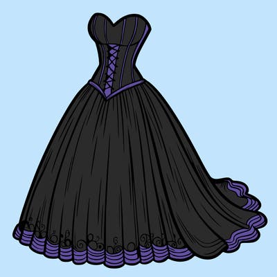 wedding dress-corset and a long and flowy skirt