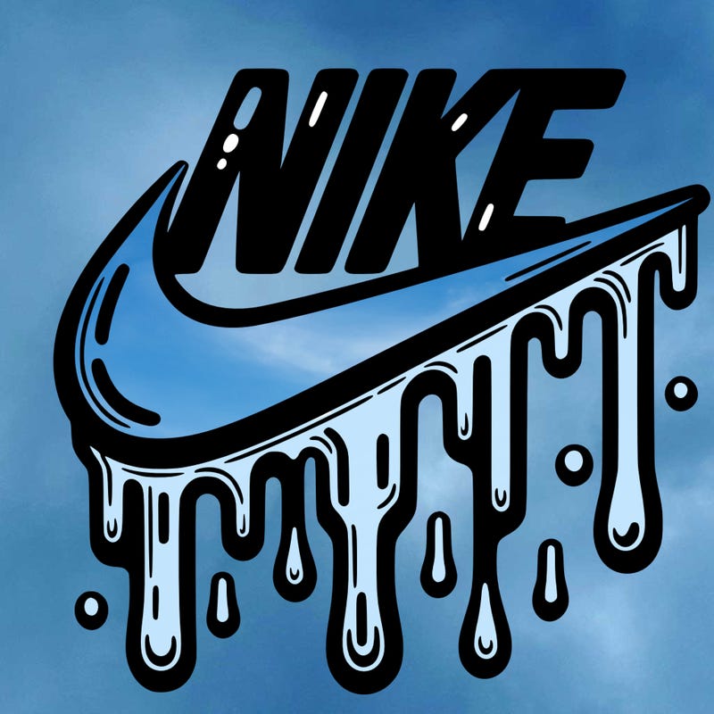 dripping nike logo