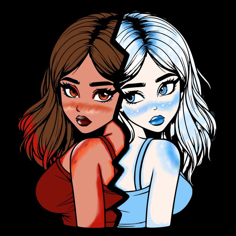 realistic girl split