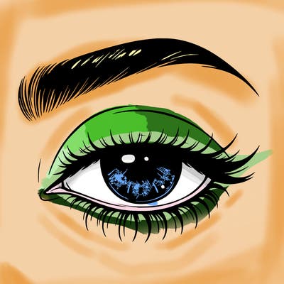 eye closed realistic