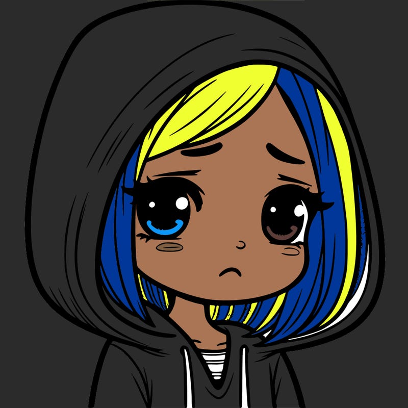 sad girl with a hoodie