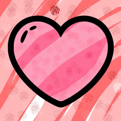 a blank heart