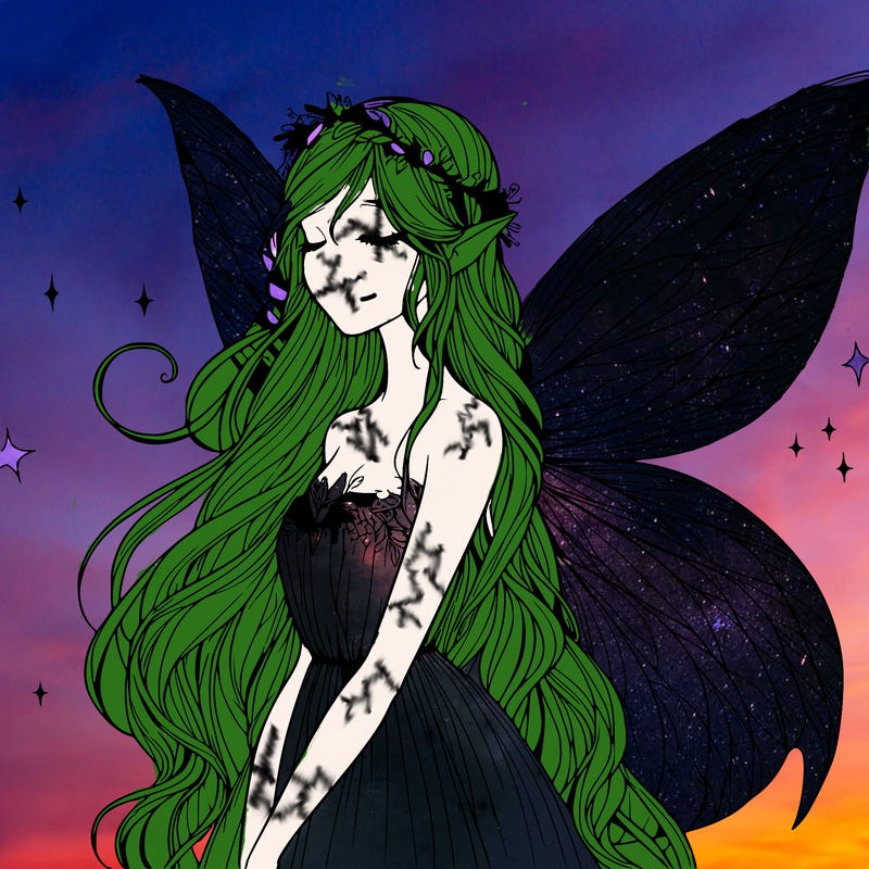 ethereal realistic fairy girl