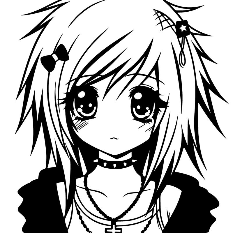emo anime girl