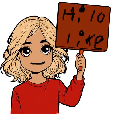 realistic girl holding up a sign