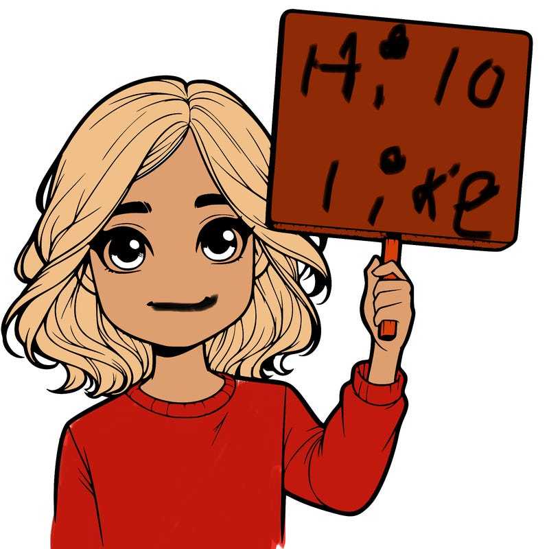 realistic girl holding up a sign