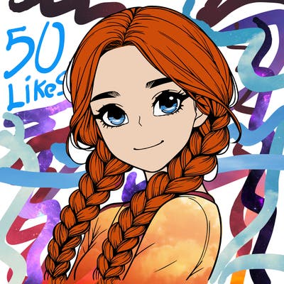 realistic girl with braids