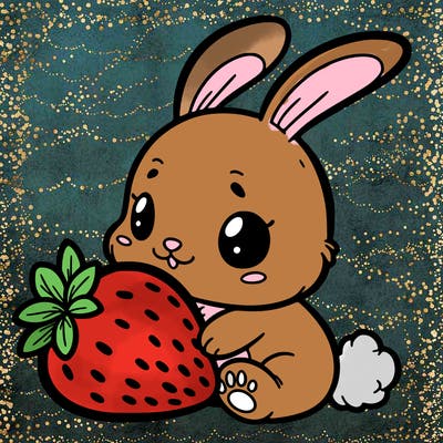 baby bunny strawberry