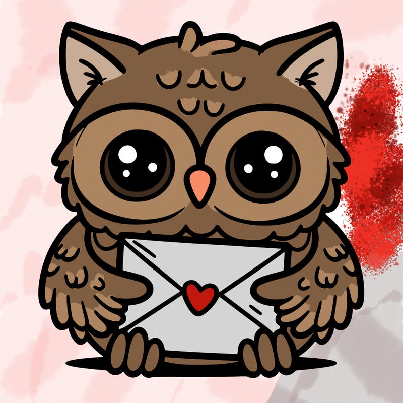 owl holding an envelope