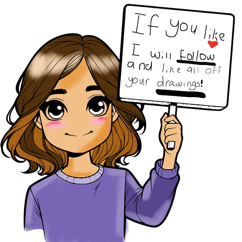 realistic girl holding up a sign