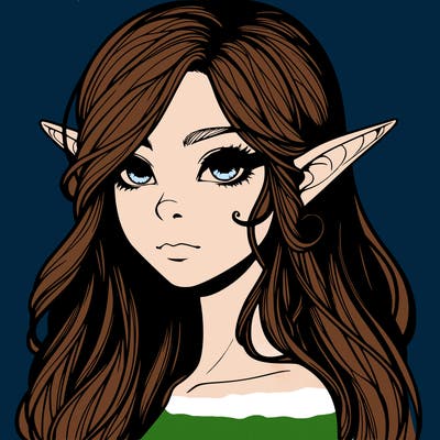 elf girl realistic dark fantasy