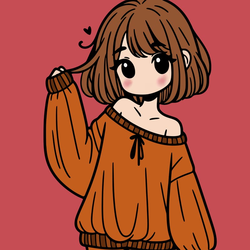 girl in baggy sweater hanging off her shoulder
