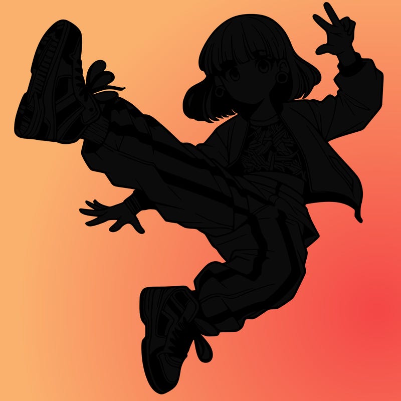 break dancing manga girl