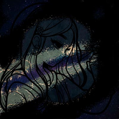 a realistic girl spray painting