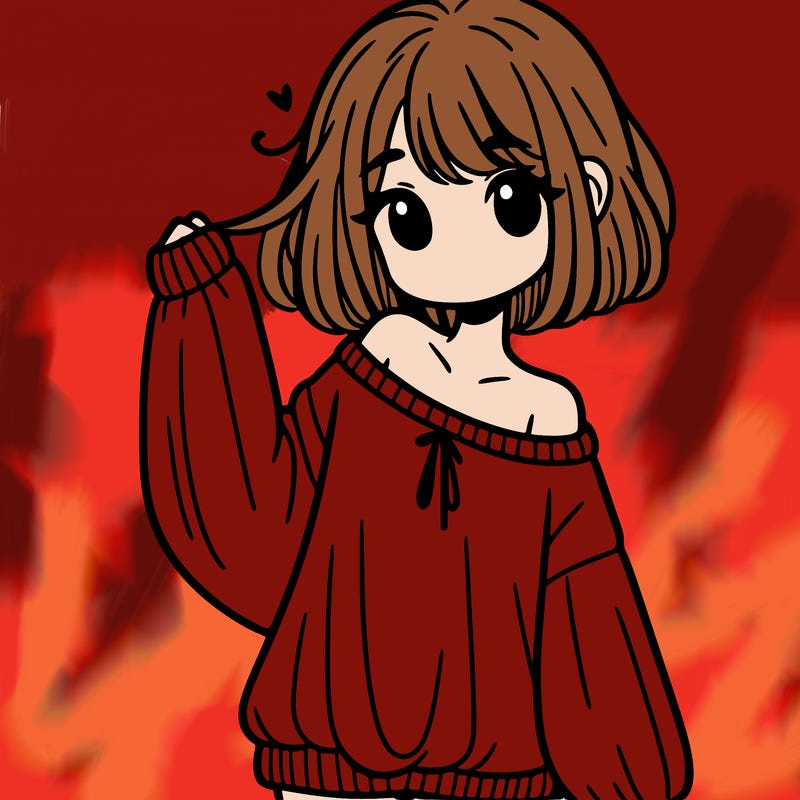 girl in baggy sweater hanging off her shoulder