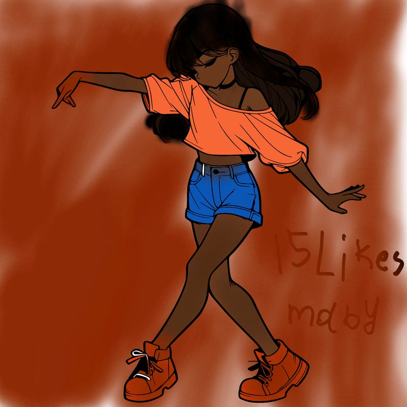 realistic girl danceing