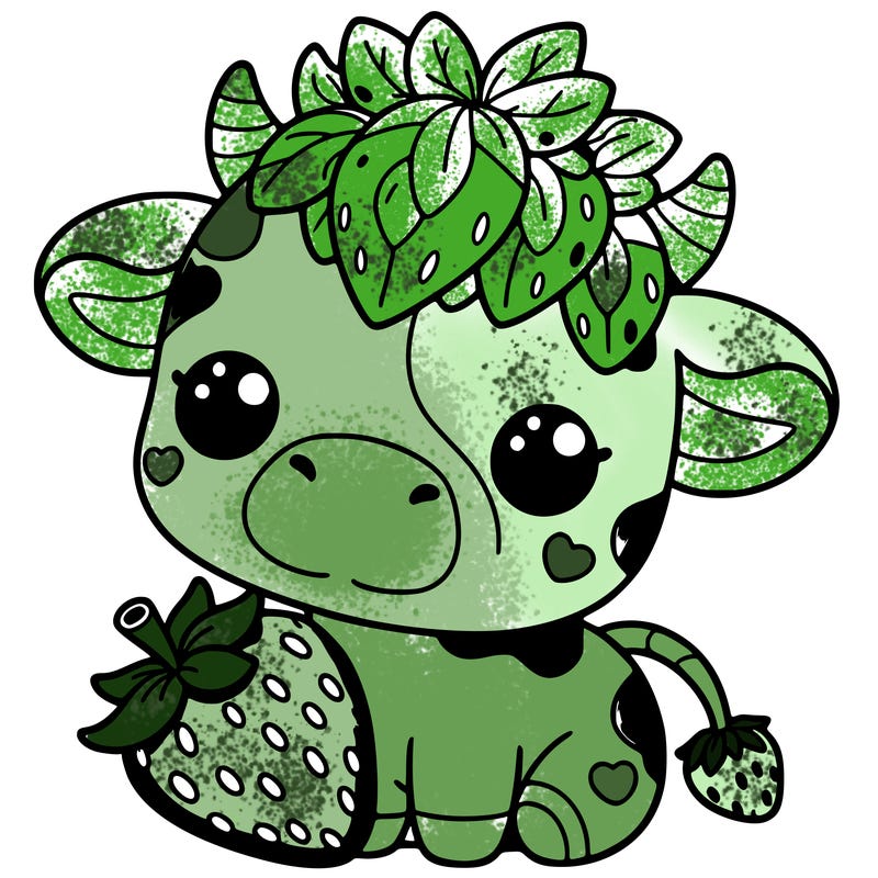 cute strawberry cow