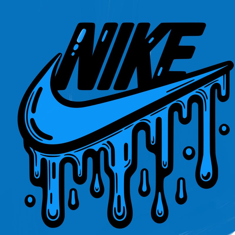 dripping nike logo
