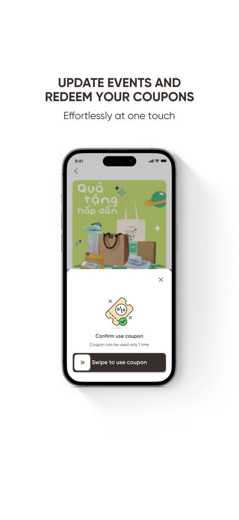 Interfaccia dell'app LS.POINT per riscattare coupon per lo shopping su uno schermo di smartphone