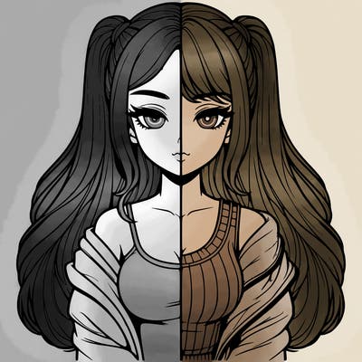 realistic girl split