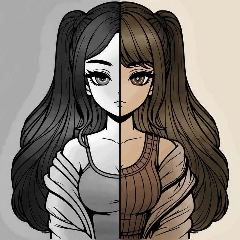 realistic girl split