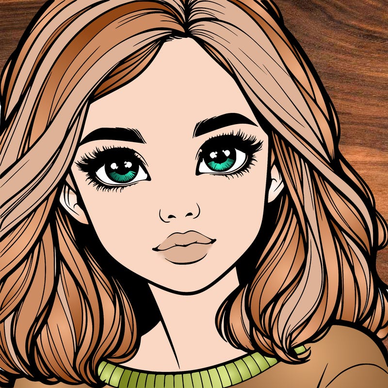 realistic girl whith cute eyes