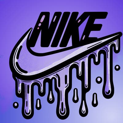 dripping nike logo