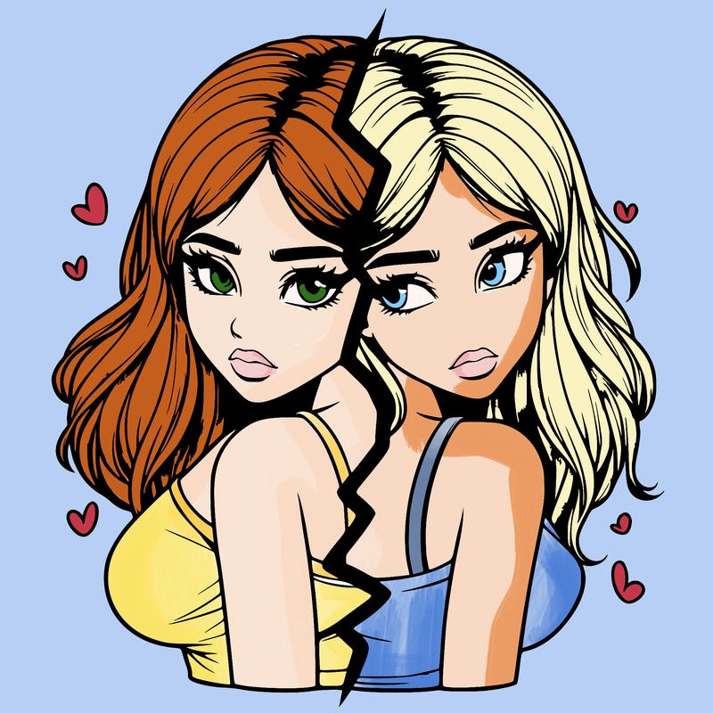 realistic girl split