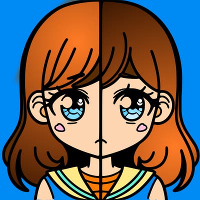 a split of a girl