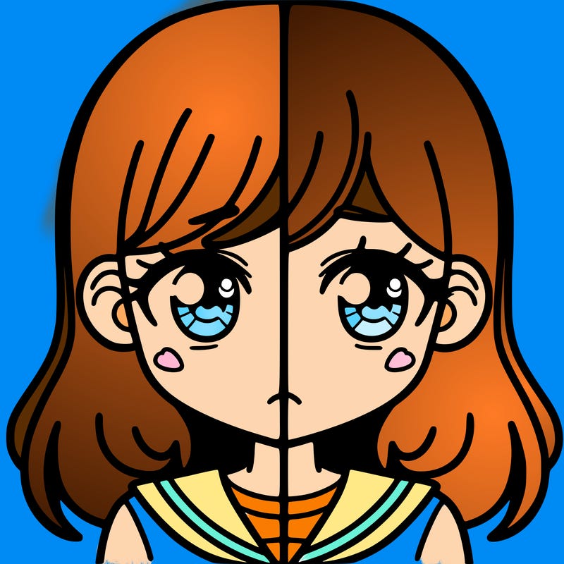 a split of a girl